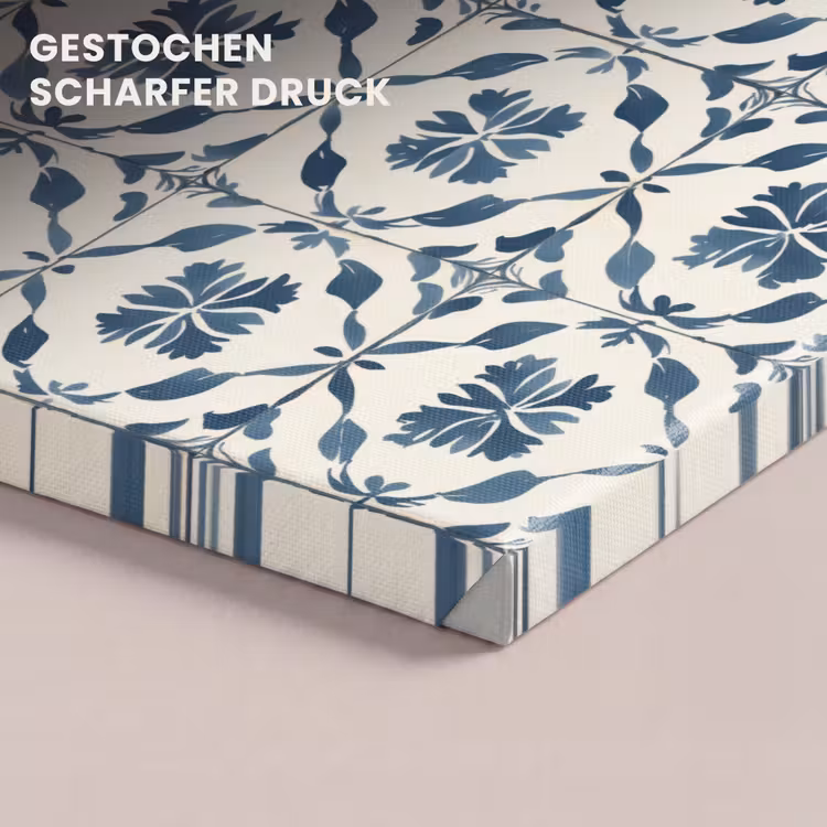 Grafisch - Tegel - Blauw canvas 2cm klein 34 -closeup_print_DE
