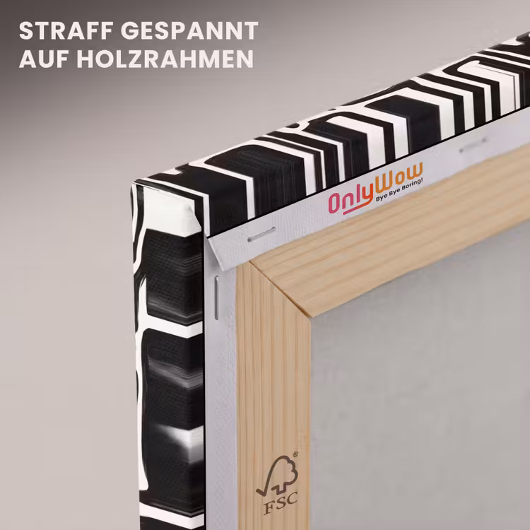 Grafisch - Lijnen - Zwart - Wit canvas 2cm klein 34 -uniquesellingpoint_afwerking-onlywow_DE