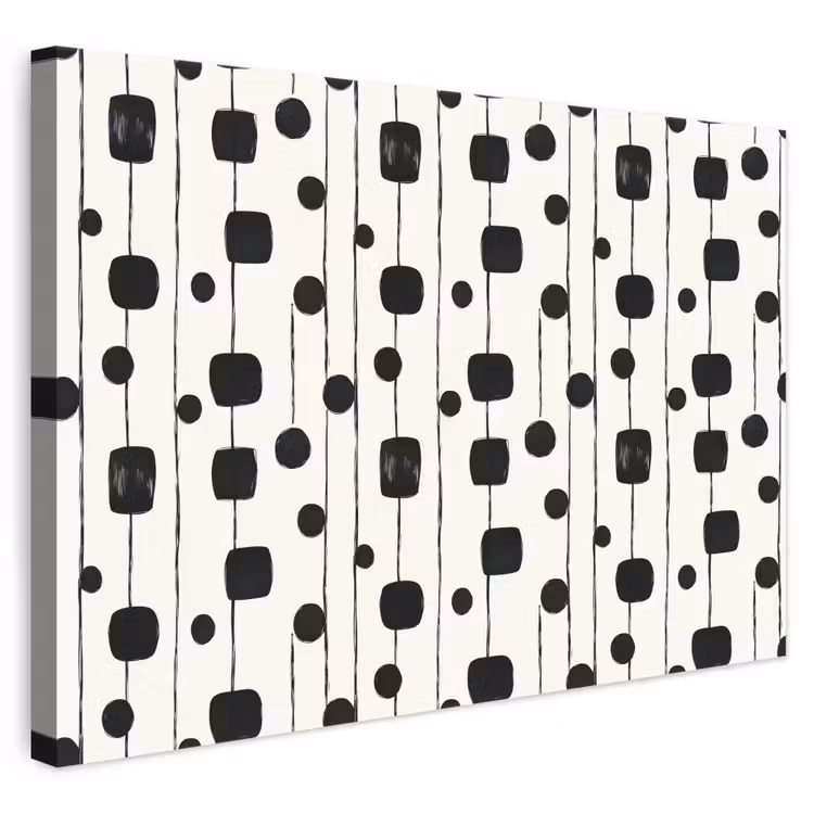 Grafisch - Modern - Zwart canvas 2cm klein 34 -3d