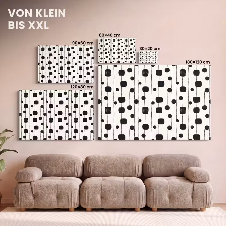 Grafisch - Modern - Zwart canvas 2cm klein 34 -Xsfeer8_DE