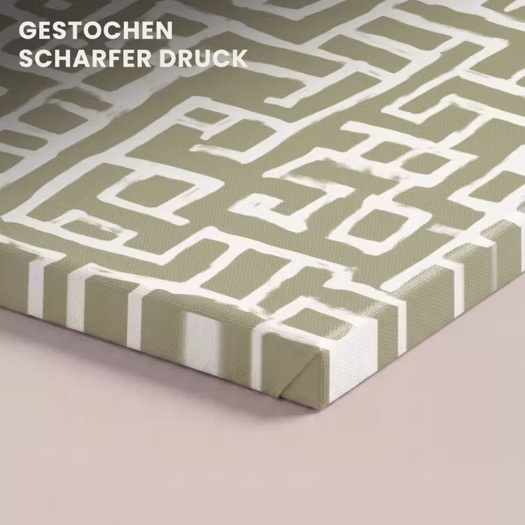 Grafisch - Patroon - Groen canvas 2cm klein 34 -closeup_print_DE
