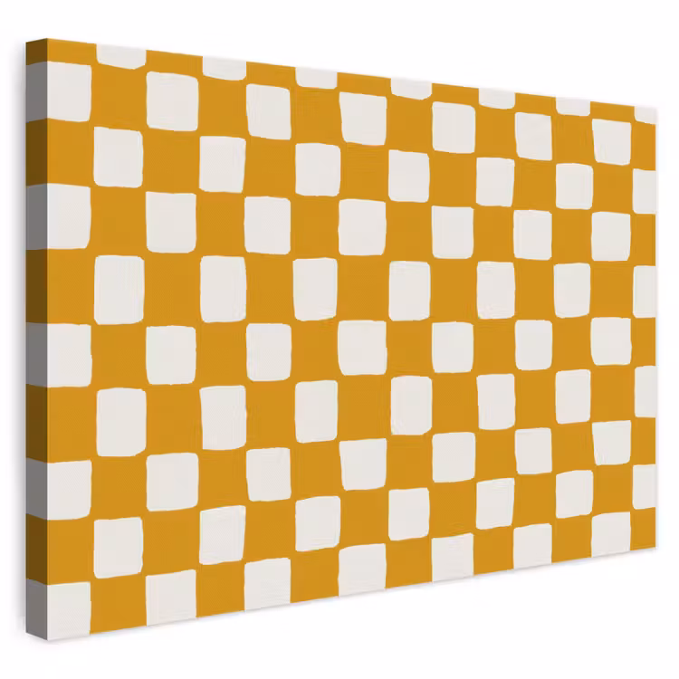 Grafisch - Patroon - Oker canvas 2cm klein 34 -3d