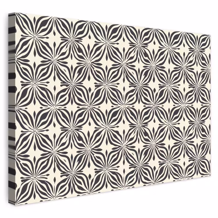Grafisch - Patroon - Zwart canvas 2cm klein 34 -3d