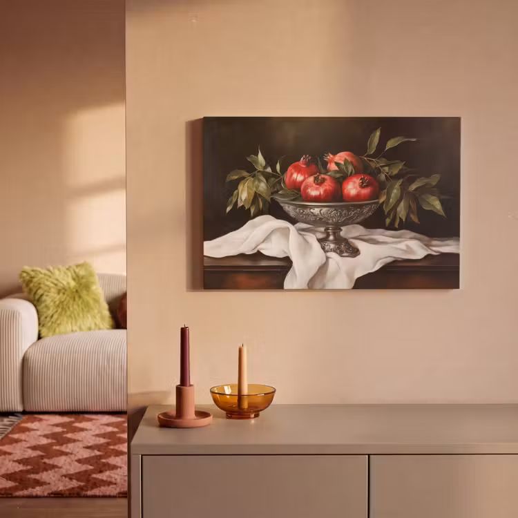 Granaatappels - Klassiek - Vintage canvas 2cm klein -sfeer1