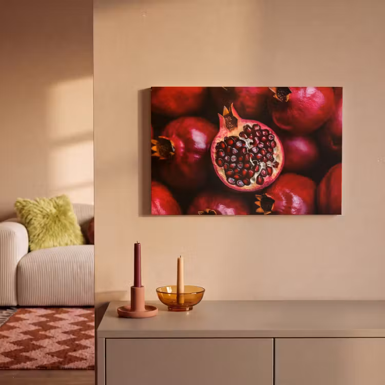 Granaatappel - Rood - Fruit canvas 2cm klein -sfeer1