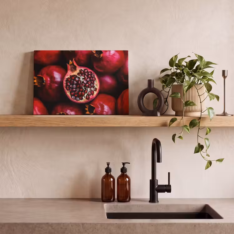 Granaatappel - Rood - Fruit canvas 2cm klein -sfeer3
