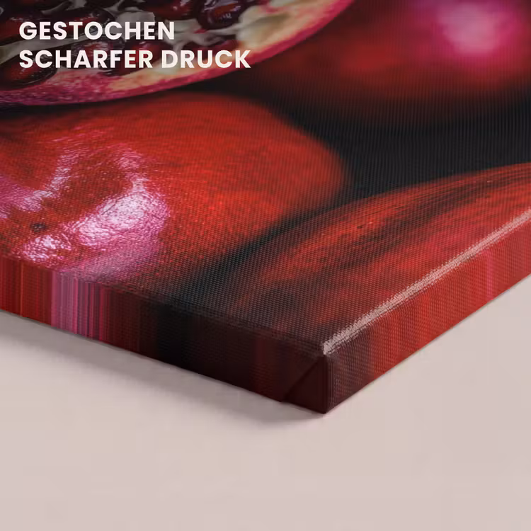 Granaatappel - Rood - Fruit canvas 2cm klein -uniquesellingpoint_afwerking-onlywow_DE