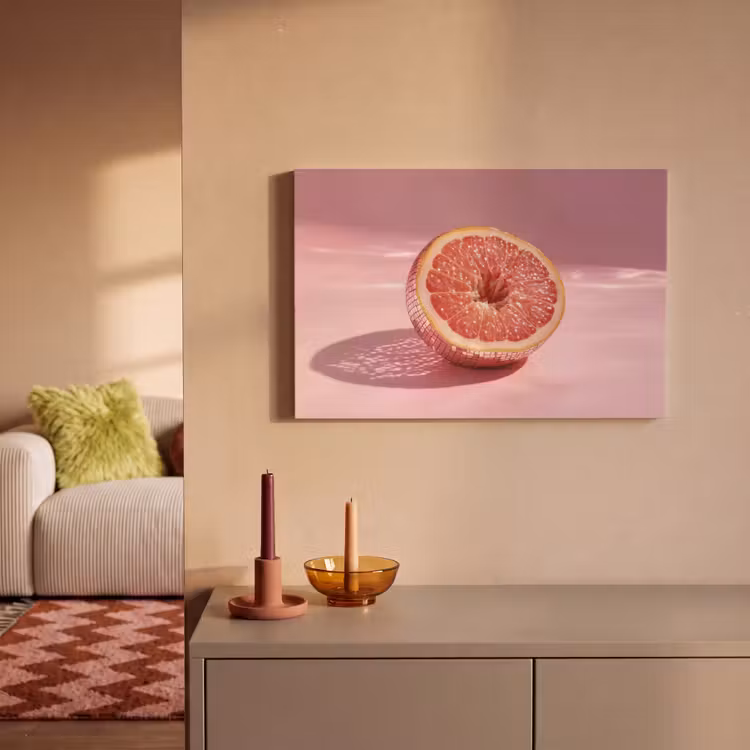 Grapefruit - Roze - Disco - Shiny canvas 2cm klein -sfeer1