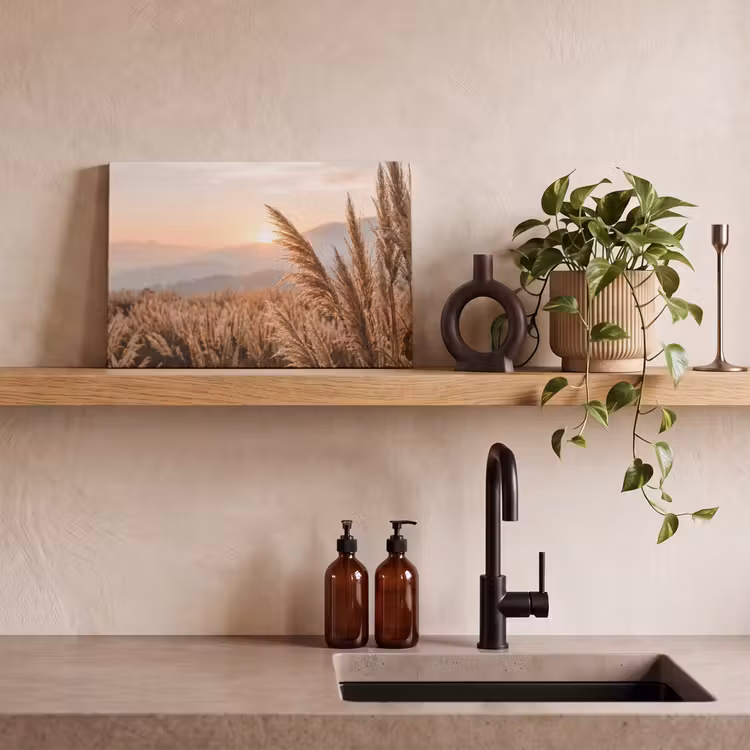 Gras - Veld - Zon - Natuur canvas 2cm klein -closeup_print_DE