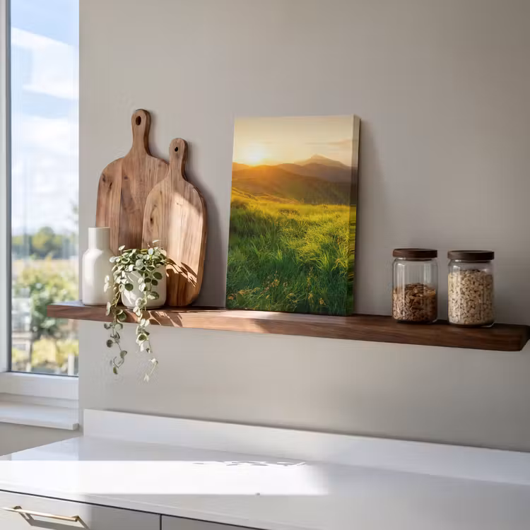 Gras - Heuvels - Zon - Natuur - Landschap canvas 2cm klein -uniquesellingpoint_afwerking-onlywow_DE