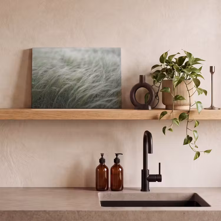 Gras - Wazig - Natuur - Groen - Zacht canvas 2cm klein -sfeer3