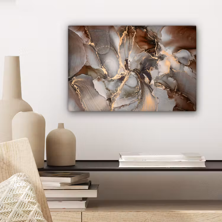 Grijs - Goud - Marmer - Marmerlook canvas 2cm klein -sfeer6
