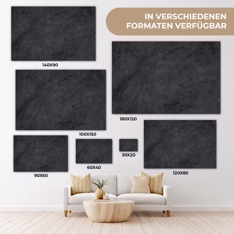 Grijs - Cement - Beton - Industrieel - Structuur canvas 2cm klein -Xsfeer8_DE