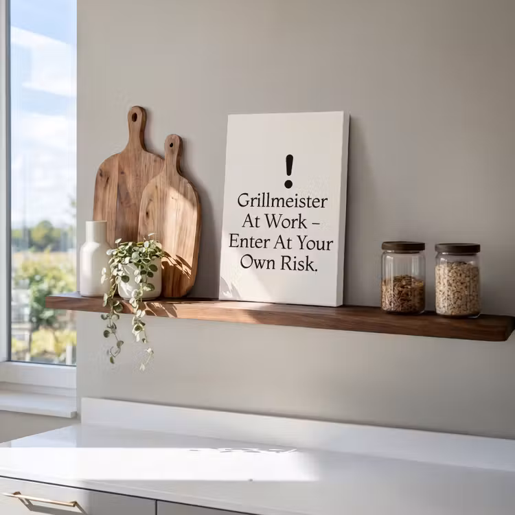Grill - Uitroepteken - Zwart - Tekst canvas 2cm klein -atmosphere_sfeer3_global