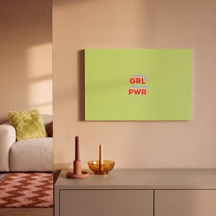 Grl pwr - Groen - Rood - 3D canvas 2cm klein -sfeer1