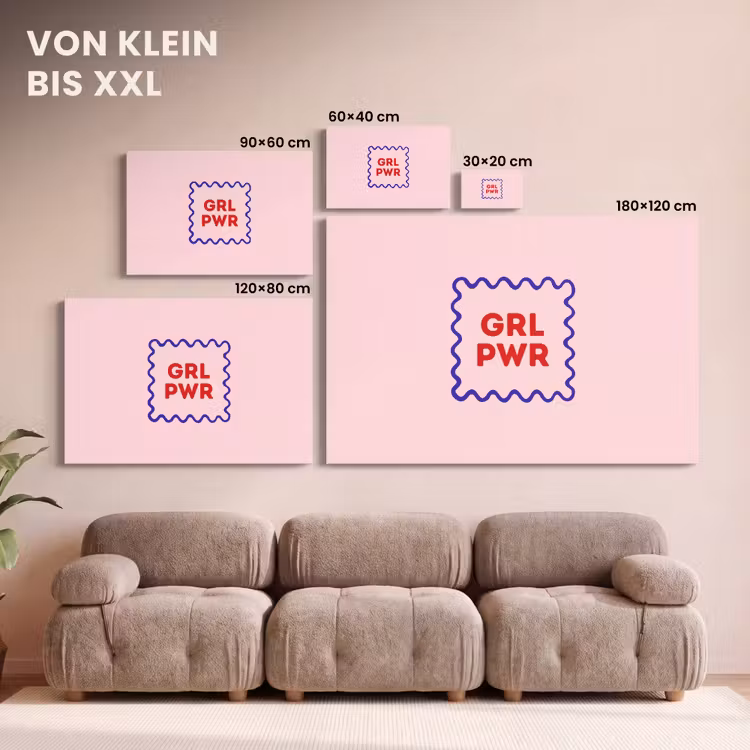 Grl pwr - Roze - Kader canvas 2cm klein -Xsfeer8_DE