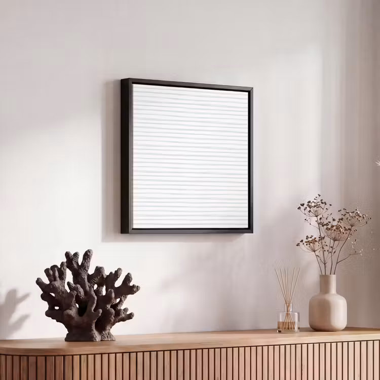 Groen - Strepen - Patroon Canvas met baklijst klein 1124 -atmosphere_sfeer4_global