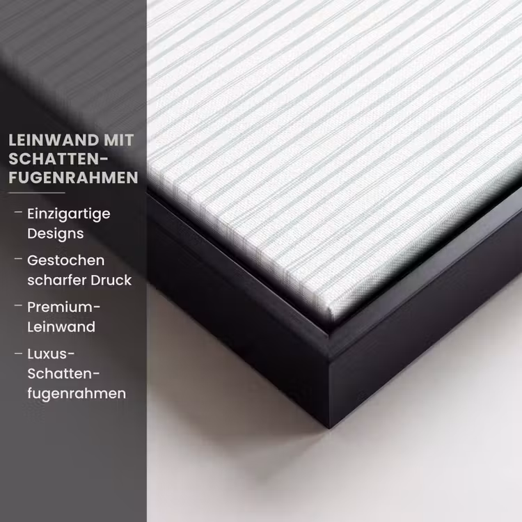 Groen - Strepen - Patroon Canvas met baklijst klein 1124 -uniquesellingpoint_productkenmerken_DE
