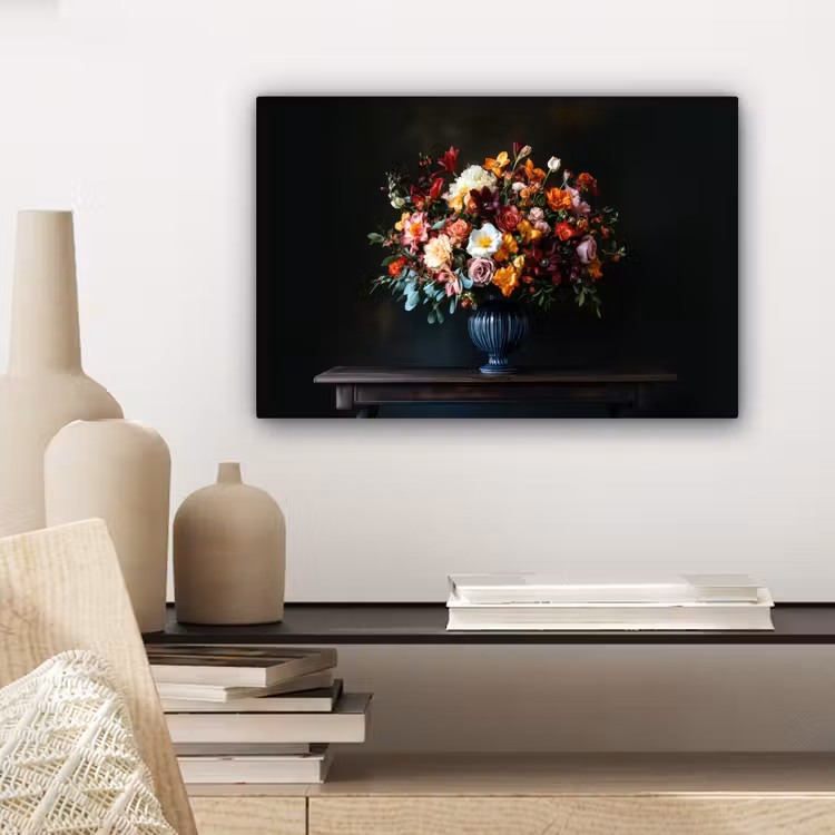 Groot - Bloemen - Vaas - Boeket canvas 2cm klein -closeup_print_DE