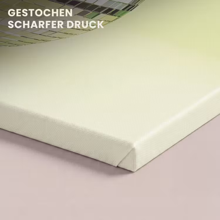Groen - Disco - Decoratie - Appel canvas 2cm klein -uniquesellingpoint_afwerking-onlywow_DE