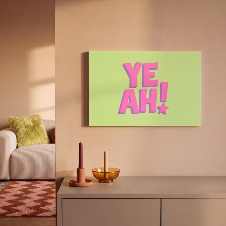 Groen - Neon - Quote canvas 2cm klein -sfeer1