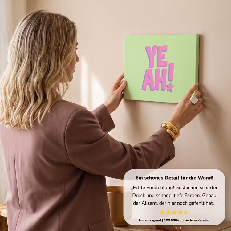 Groen - Neon - Quote canvas 2cm klein -sfeer3