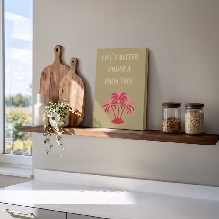 Groen - Zomer - Quote - Palmboom canvas 2cm klein -atmosphere_sfeer3_global
