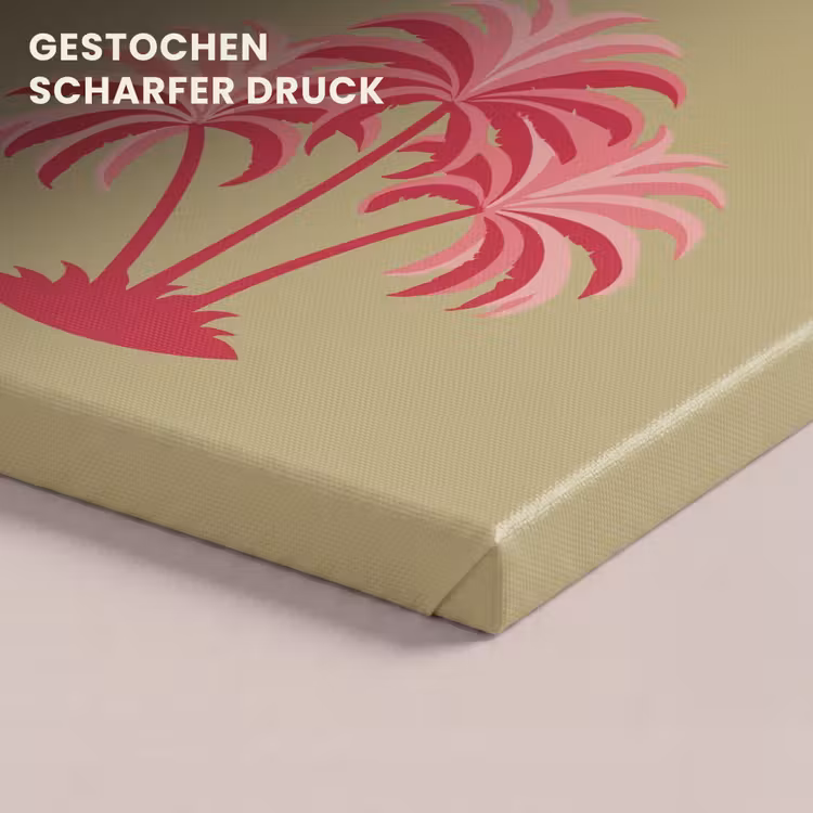 Groen - Zomer - Quote - Palmboom canvas 2cm klein -closeup_print_DE
