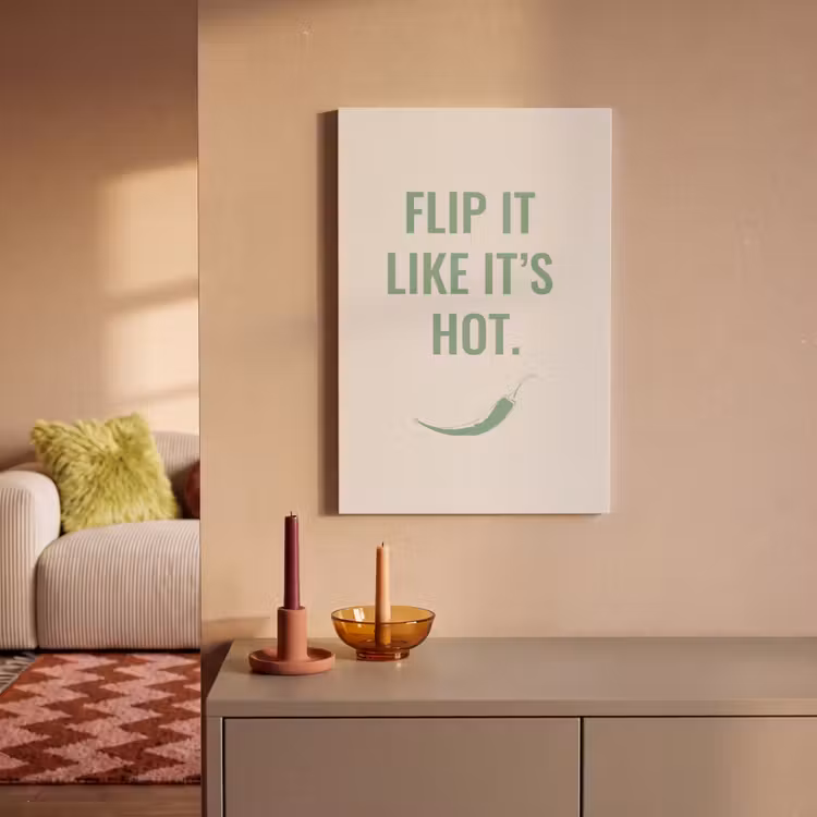 Groen - Quote - Zomer - Chilipeper canvas 2cm klein -sfeer1