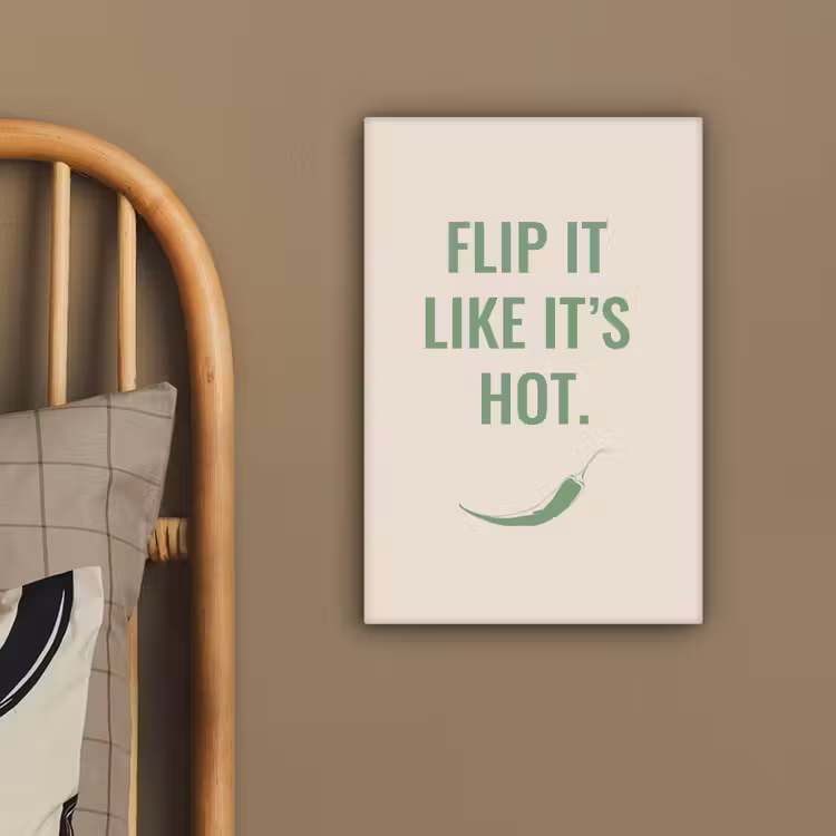 Groen - Quote - Zomer - Chilipeper canvas 2cm klein -sfeer6