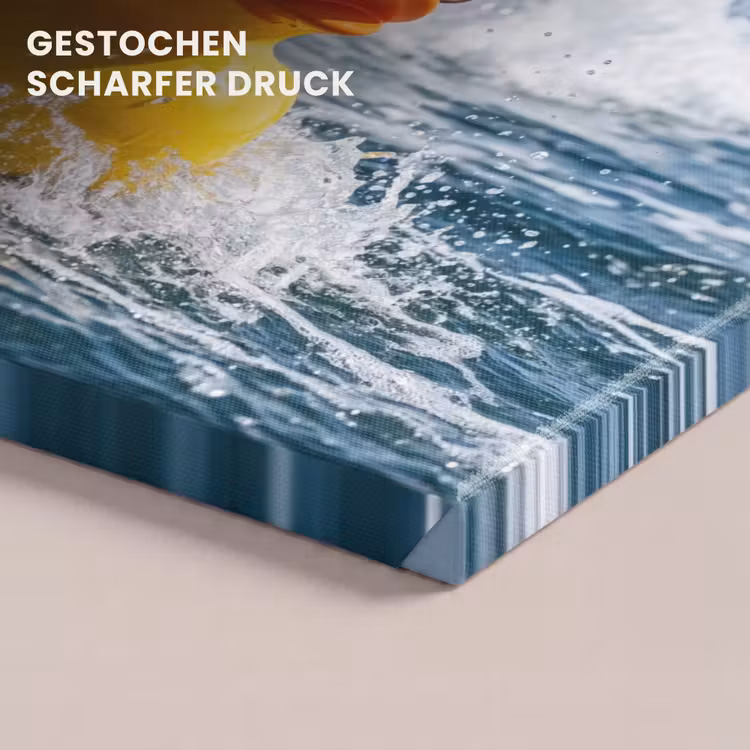 Badeend - Stoer - Golven canvas 2cm klein -uniquesellingpoint_afwerking-onlywow_DE