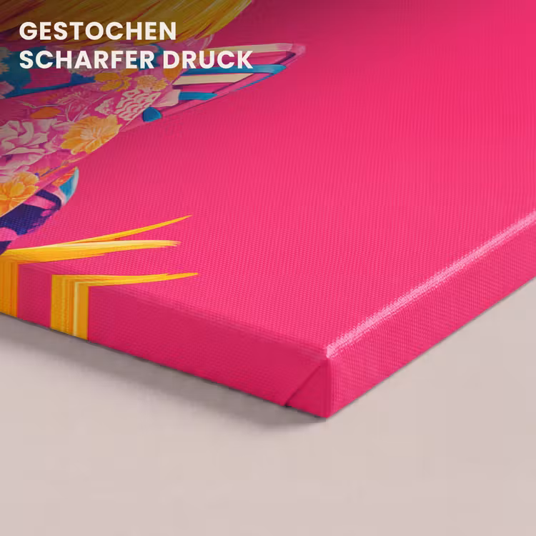 Haan - Kleurrijk - Kimono - Roze canvas 2cm klein -uniquesellingpoint_afwerking-onlywow_DE