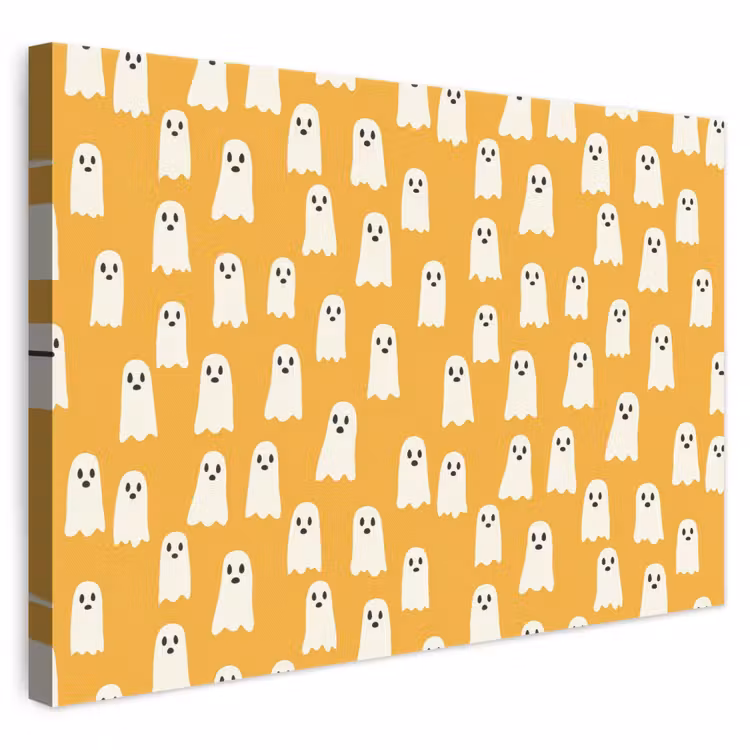 Halloween - Spookjes - Oker canvas 2cm klein 34 -3d