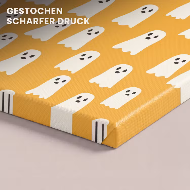 Halloween - Spookjes - Oker canvas 2cm klein 34 -closeup_print_DE