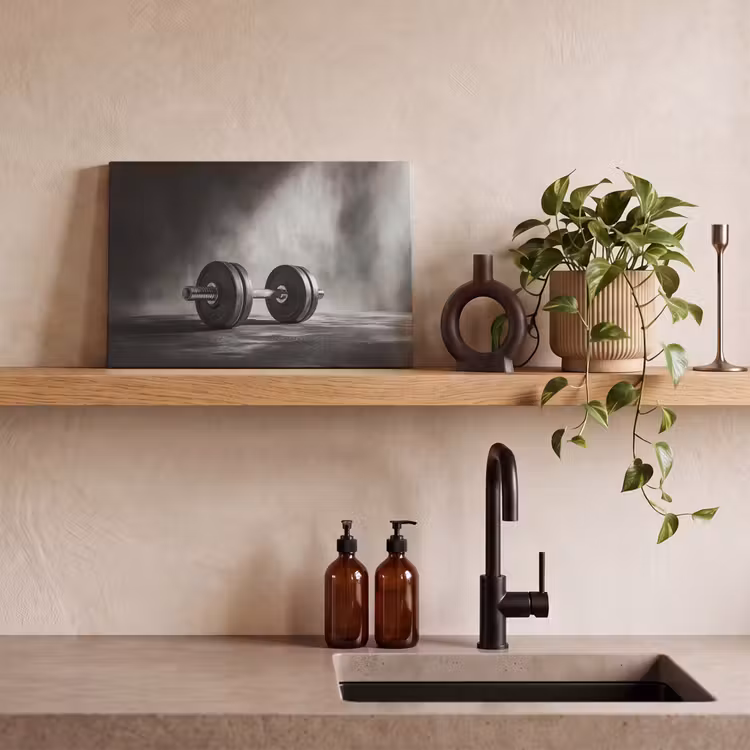 Halter - Gewichten - Zwart canvas 2cm klein -sfeer3
