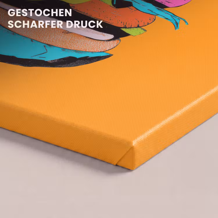 Hamburger - Kleurrijk - Speels canvas 2cm klein -closeup_print_DE