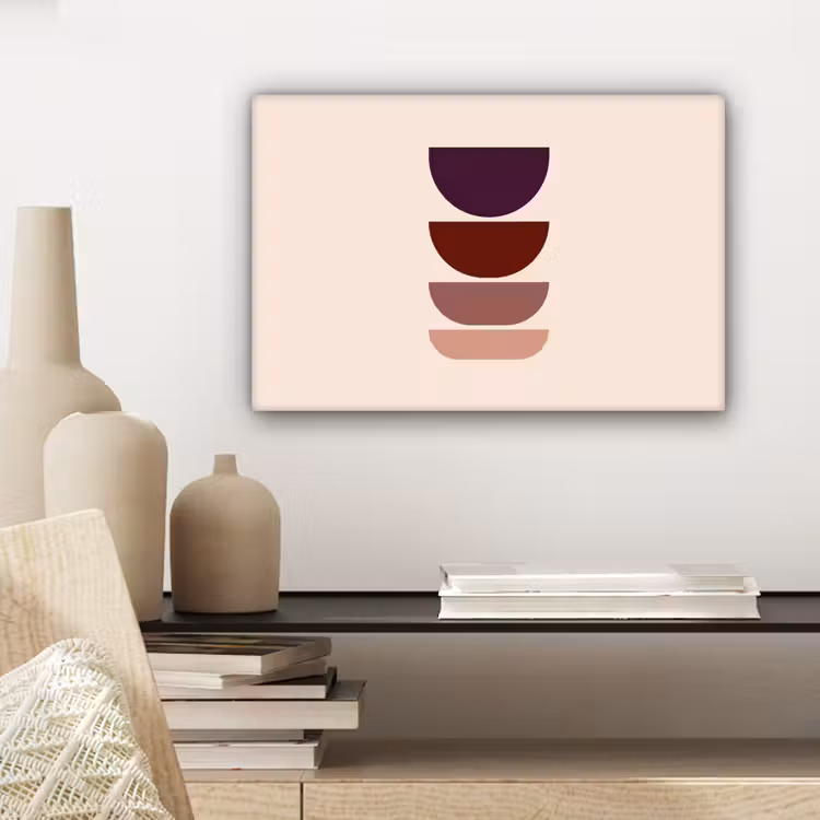 Harmonieus - Symmetrisch - Rood canvas 2cm klein -sfeer6