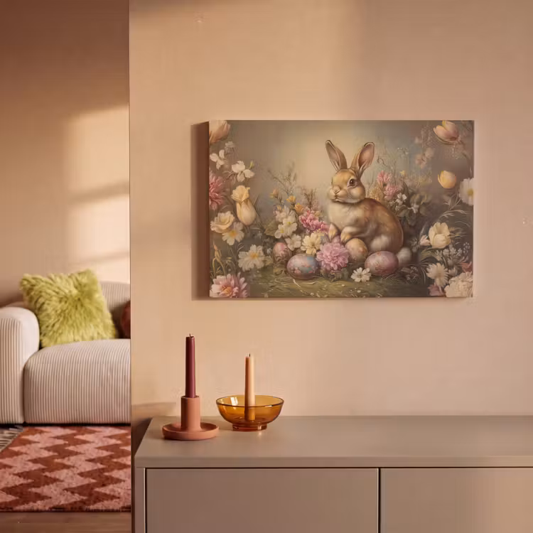 Haas - Stilleven - Bloemen canvas 2cm klein -sfeer1