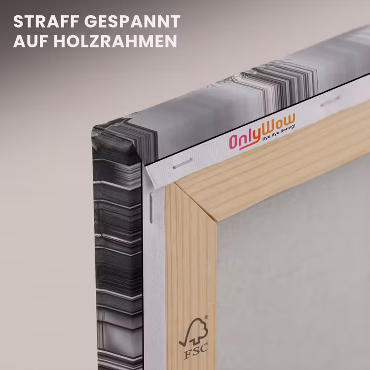Huis - Gracht - Amsterdam - Architectuur - Zwart-wit canvas 2cm klein -uniquesellingpoint_afwerking-onlywow_DE