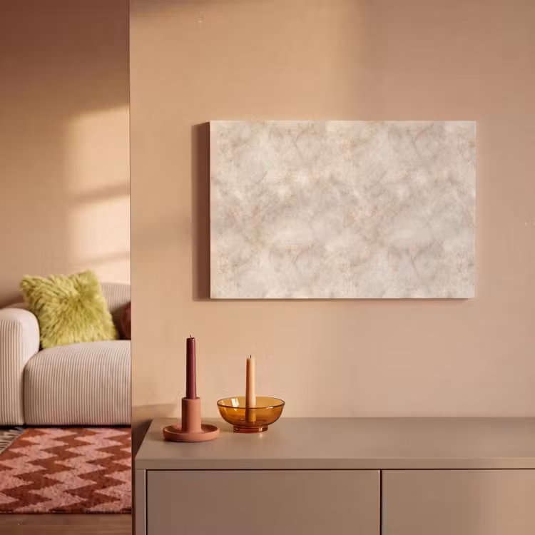 Lichtbeige - Goudbruine Nerven - Marmer canvas 2cm klein 34 -sfeer1