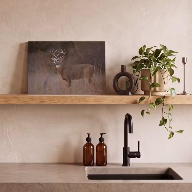 Herfst - Hert - Gras - Natuur - Dieren canvas 2cm klein -sfeer6