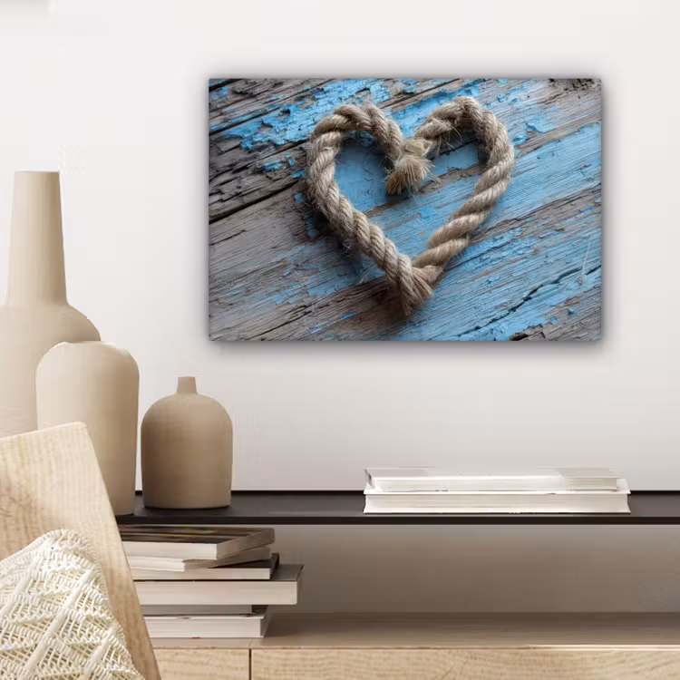 Hart - Touw - Hout - Rustiek canvas 2cm klein -closeup_print_DE