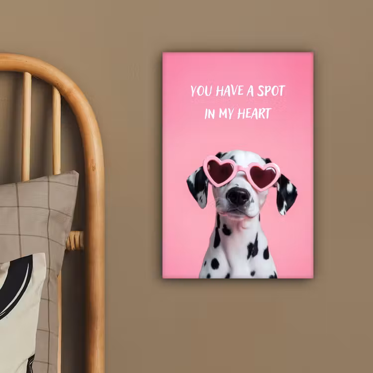 Hartjes - Hond - Valentijn - Roze canvas 2cm klein -sfeer6