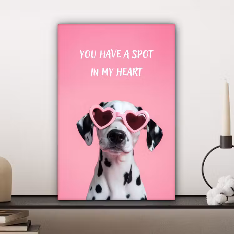 Hartjes - Hond - Valentijn - Roze canvas 2cm klein -atmosphere_sfeer3_global