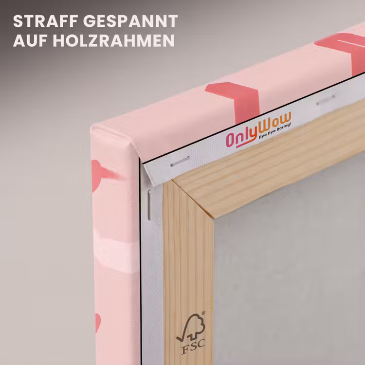 Hartjes - Patroon - Roze canvas 2cm klein -uniquesellingpoint_afwerking-onlywow_DE
