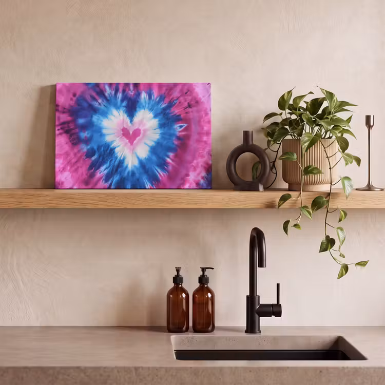 Hartvormig - Tie dye - Paars canvas 2cm klein -closeup_print_DE