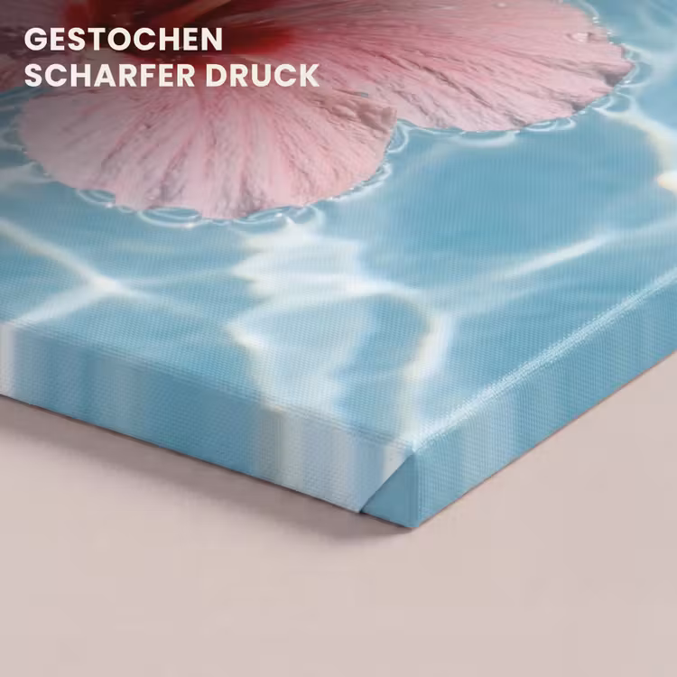 Hibiscus - Water - Roze canvas 2cm klein -closeup_print_DE