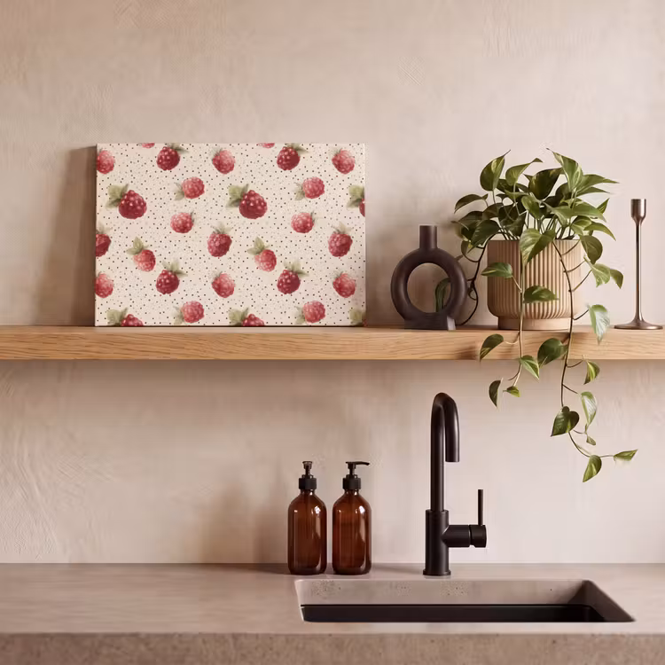 Framboos - Stippen - Rood canvas 2cm klein 34 -sfeer3