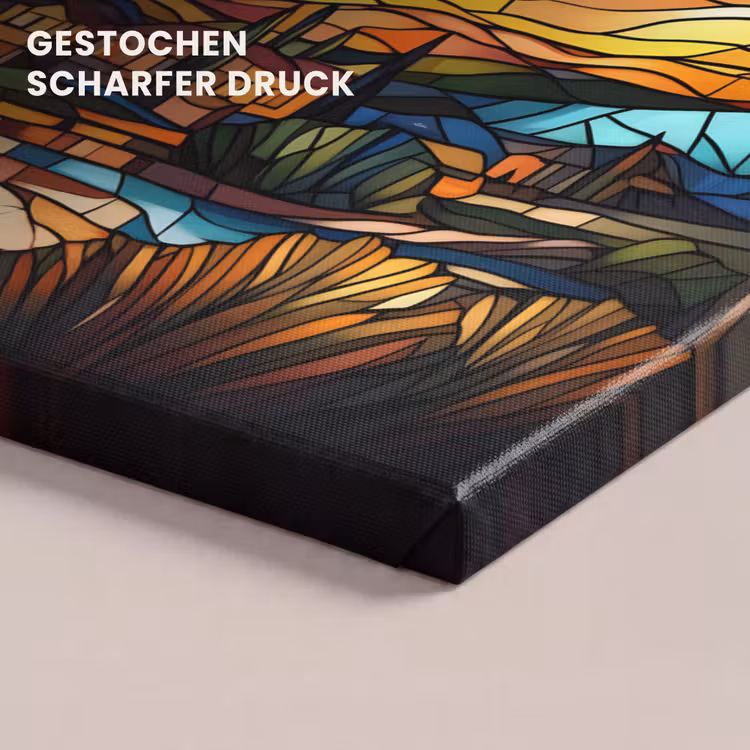 Hemel - Sterren - Mozaïek - Huizen canvas 2cm klein -uniquesellingpoint_afwerking-onlywow_DE