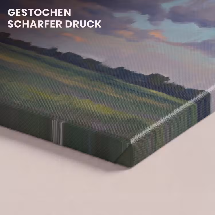 Lucht - Wolken - Landschap - Modern - Oranje canvas 2cm klein -closeup_print_DE